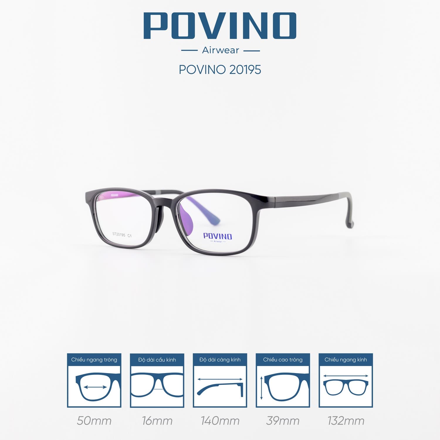 Gọng kính POVINO PO20195 - Ảnh 6