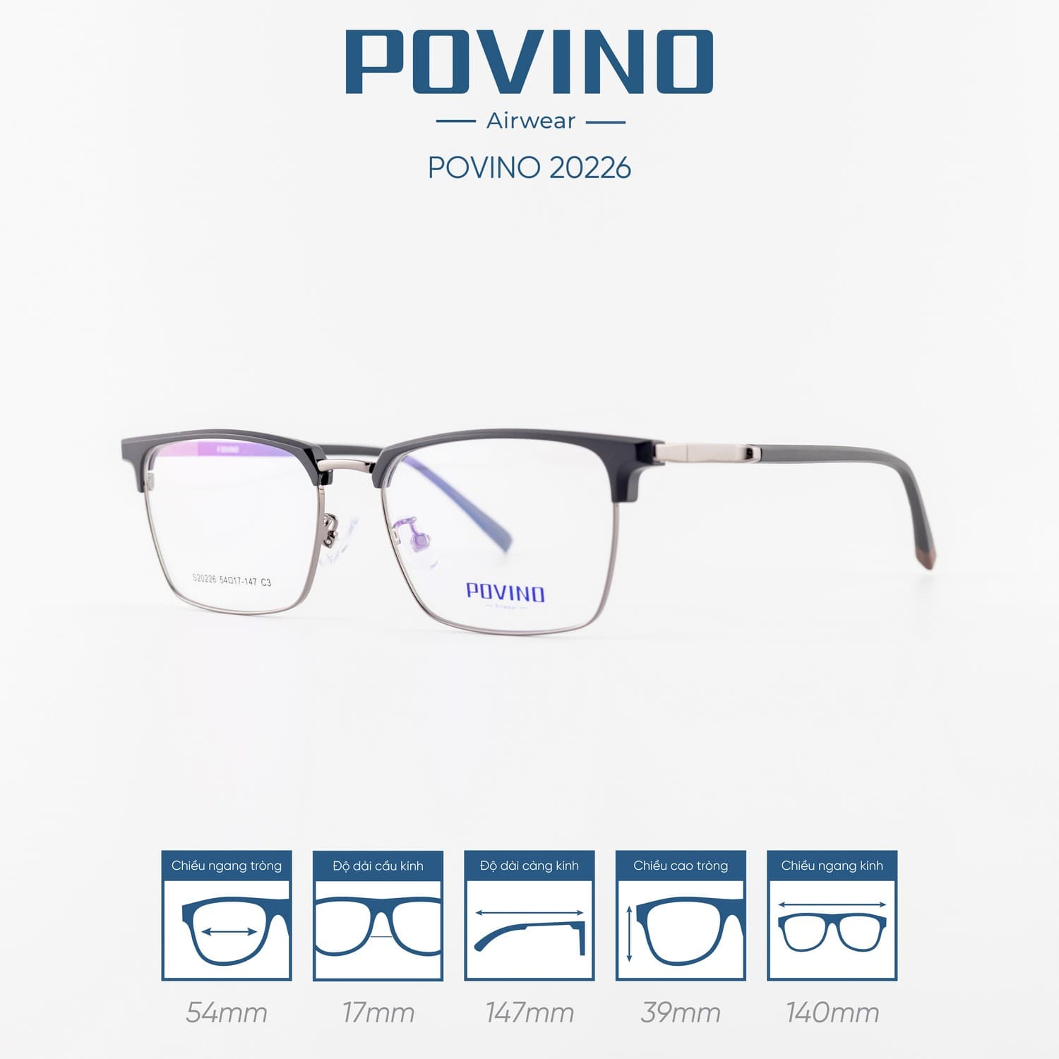 Gọng kính POVINO PO20226 - Ảnh 11