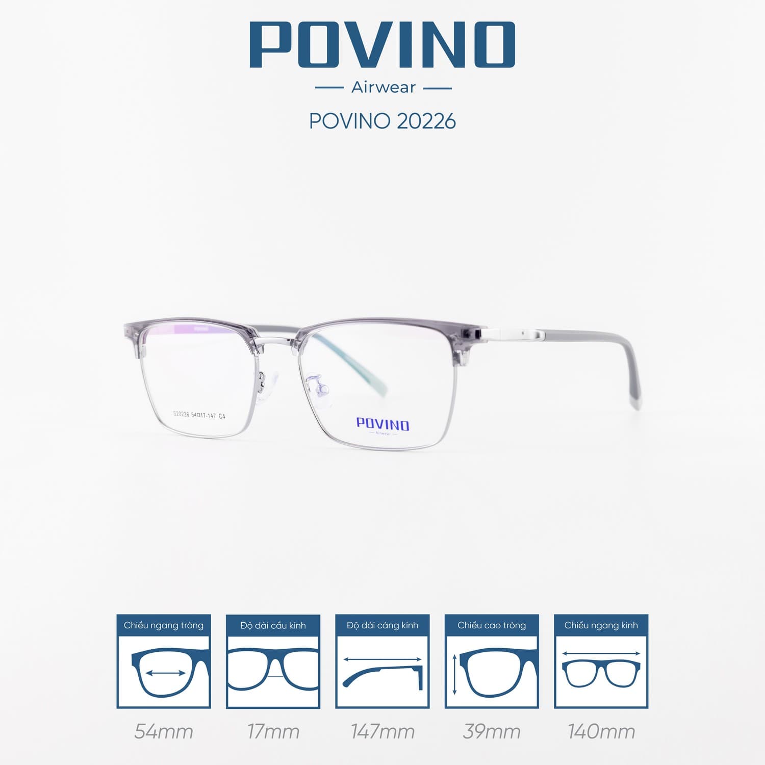 Gọng kính POVINO PO20226 - Ảnh 10