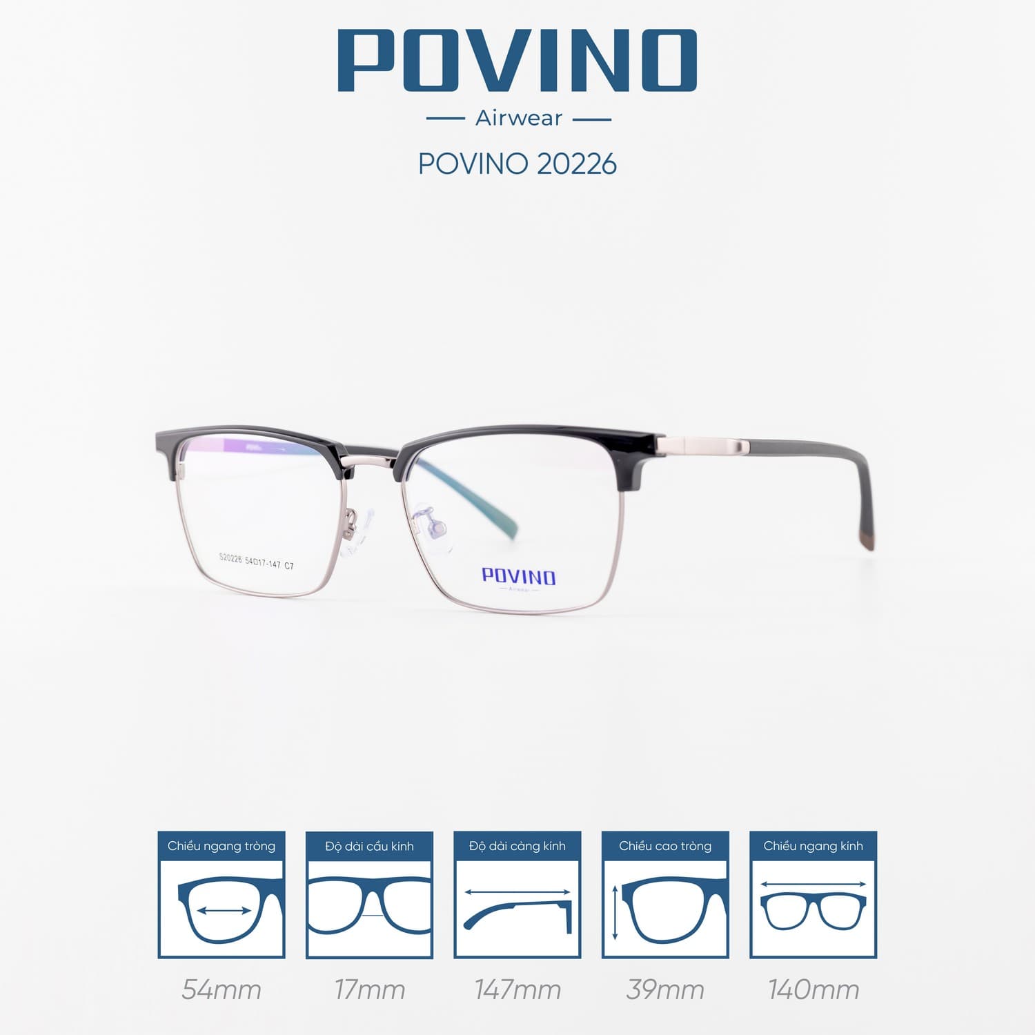 Gọng kính POVINO PO20226 - Ảnh 9