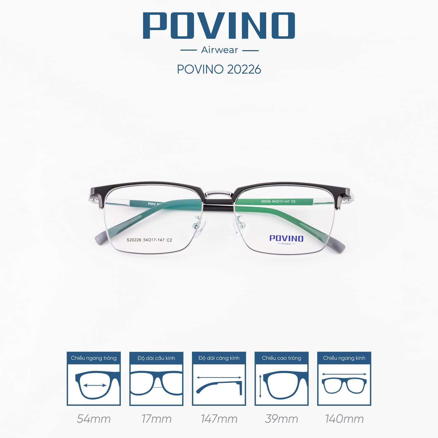Gọng kính POVINO PO20226 - Ảnh 8
