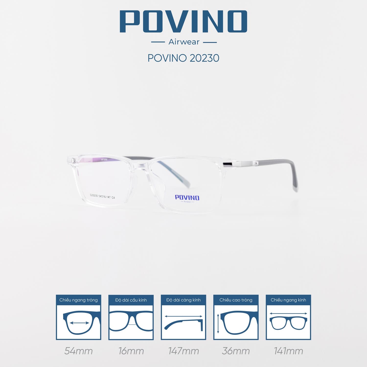 Gọng kính POVINO PO20230 - Ảnh 8