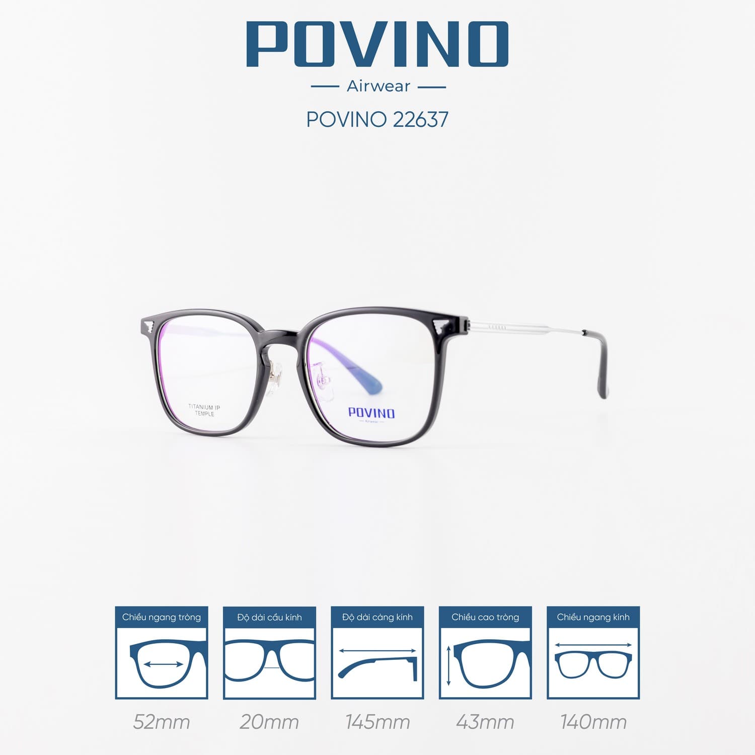 Gọng kính POVINO PO22637 - Ảnh 2