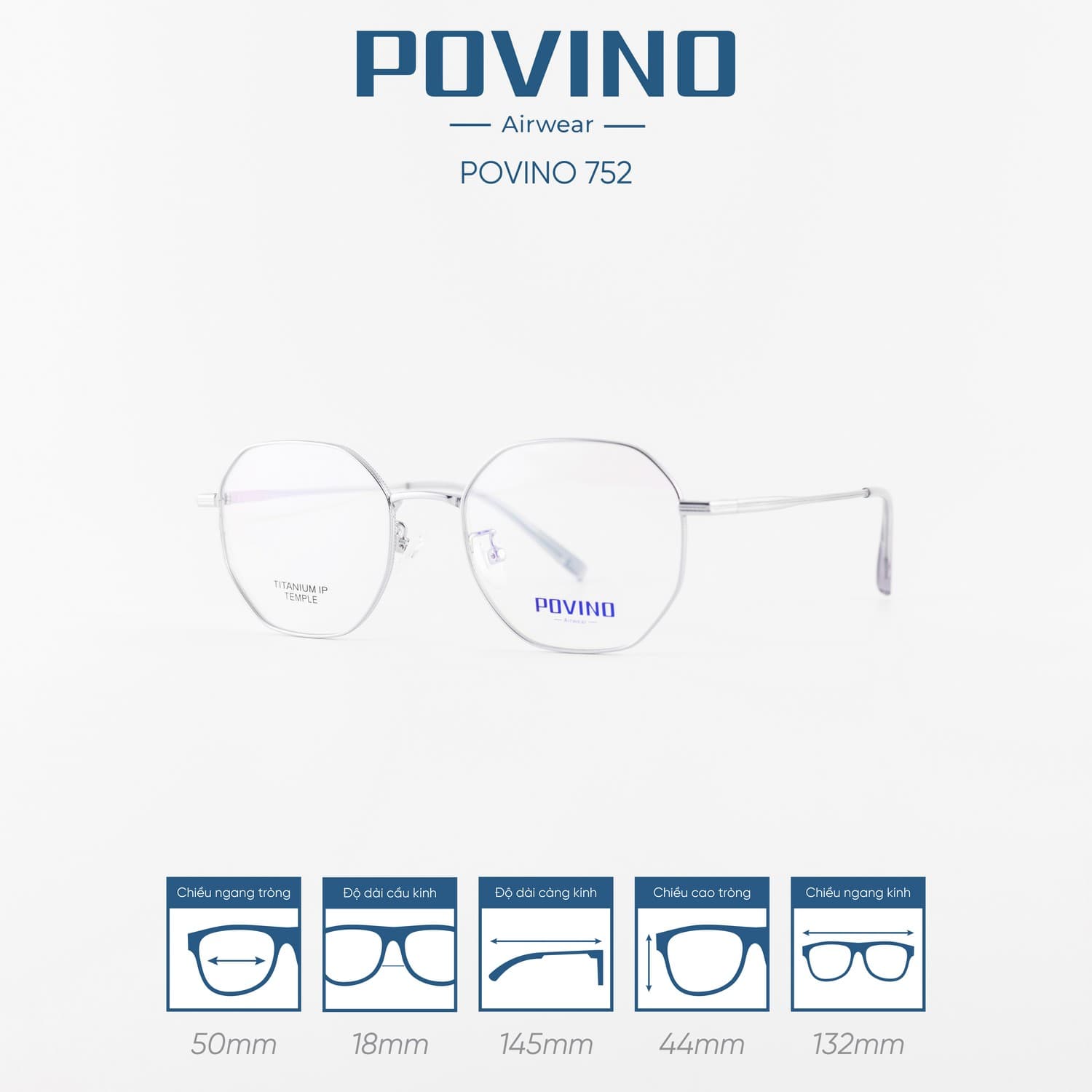 Gọng kính POVINO PO752 - Ảnh 11