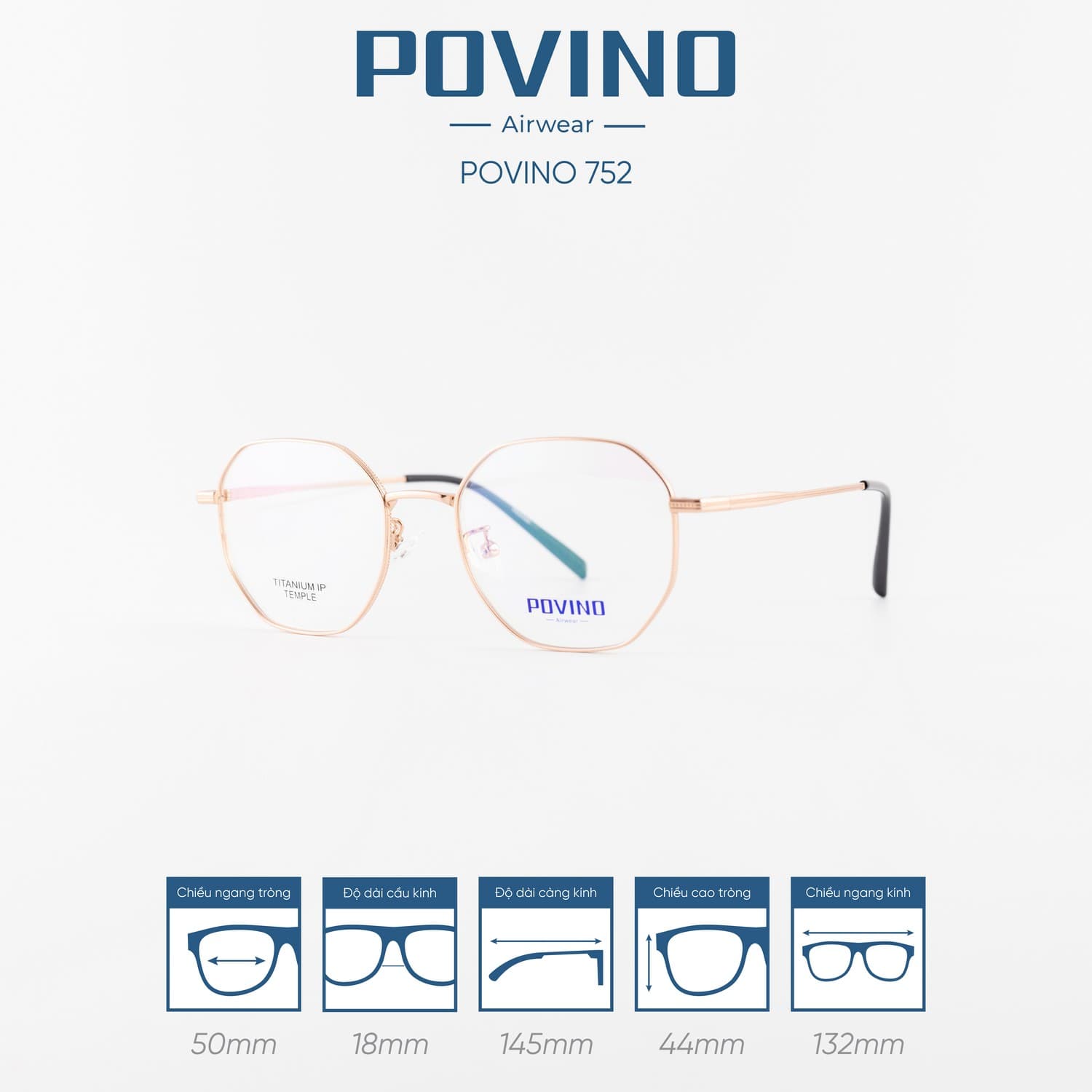 Gọng kính POVINO PO752 - Ảnh 10