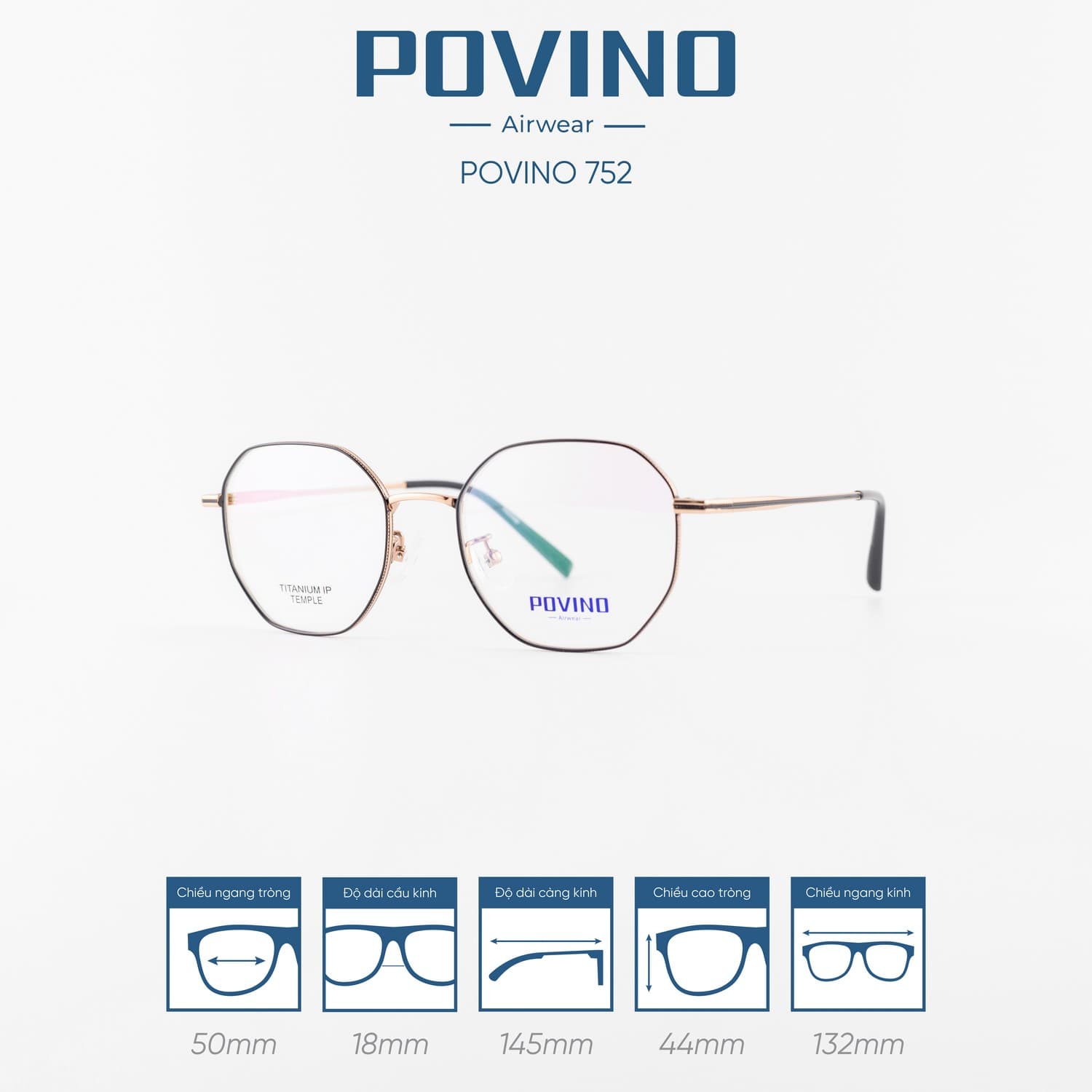Gọng kính POVINO PO752 - Ảnh 9