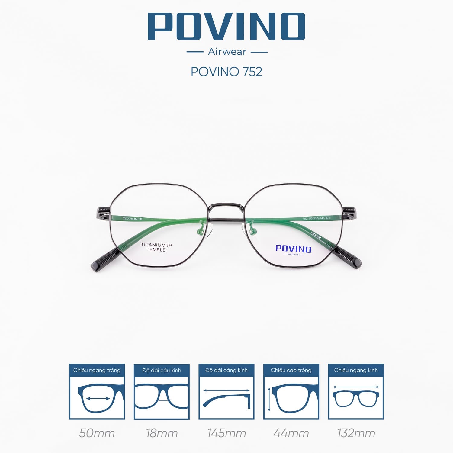 Gọng kính POVINO PO752 - Ảnh 8