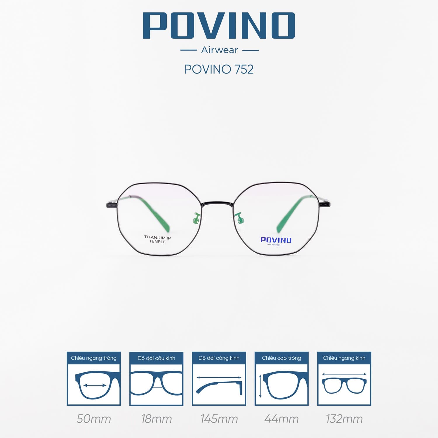 Gọng kính POVINO PO752 - Ảnh 1