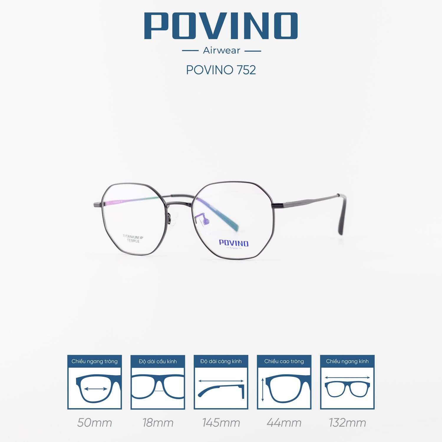 Gọng kính POVINO PO752 - Ảnh 6
