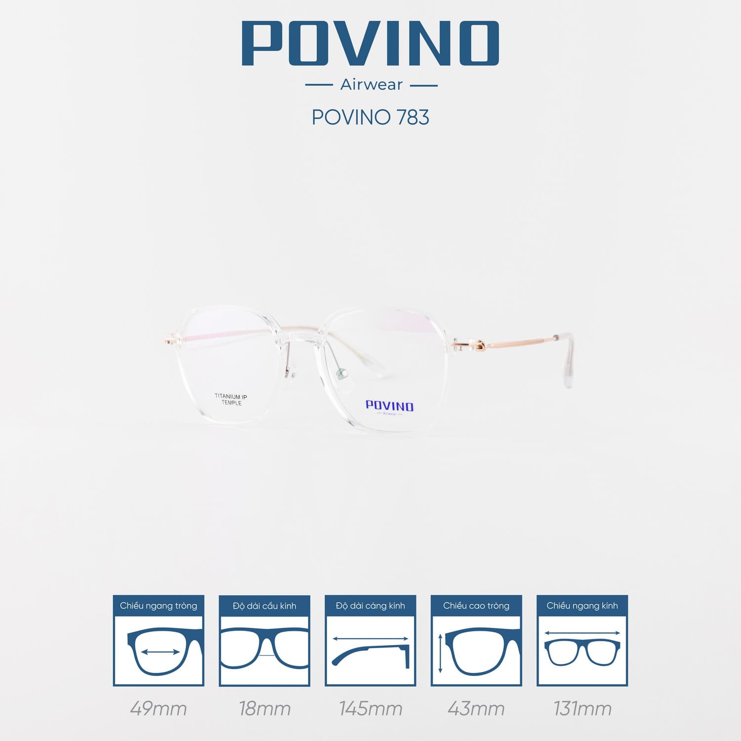 Gọng kính POVINO PO783 - Ảnh 8