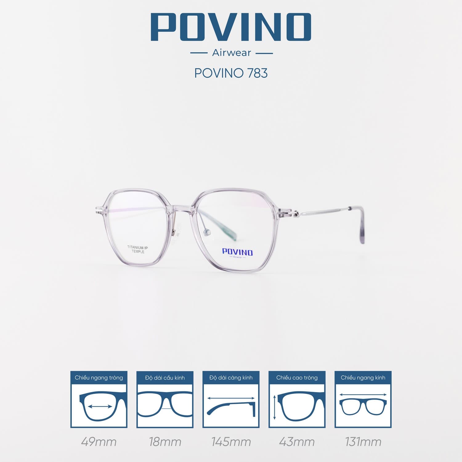 Gọng kính POVINO PO783 - Ảnh 7