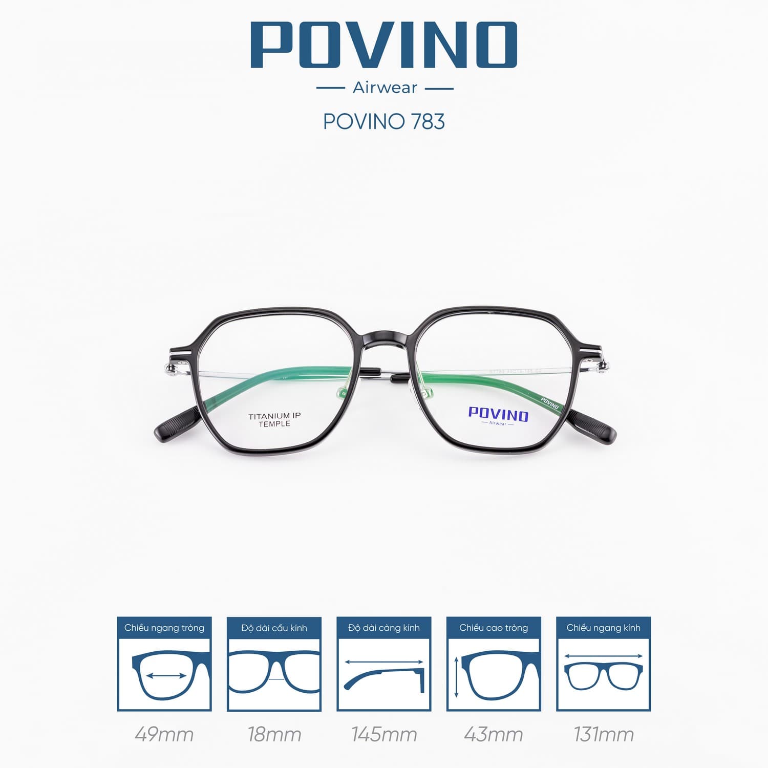Gọng kính POVINO PO783 - Ảnh 6