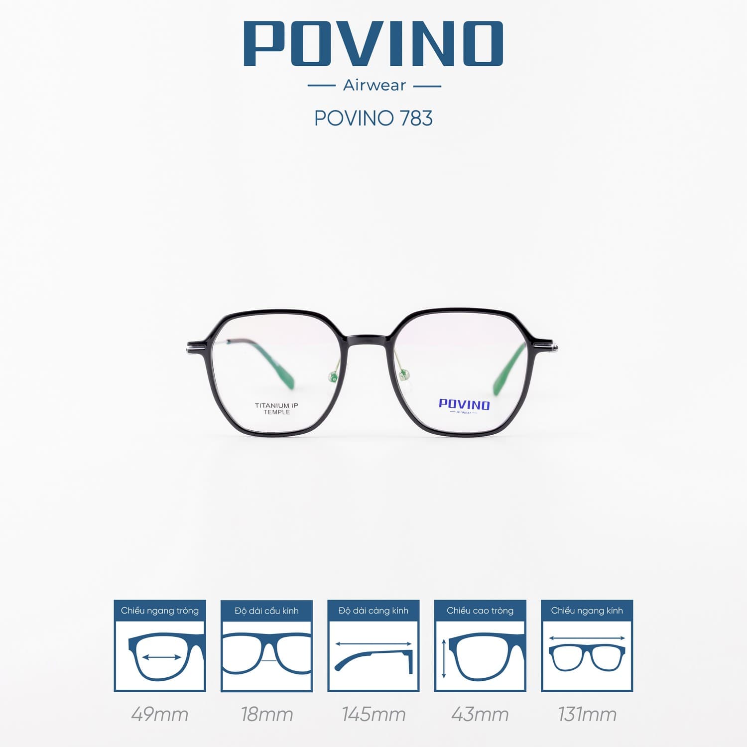 Gọng kính POVINO PO783 - Ảnh 1