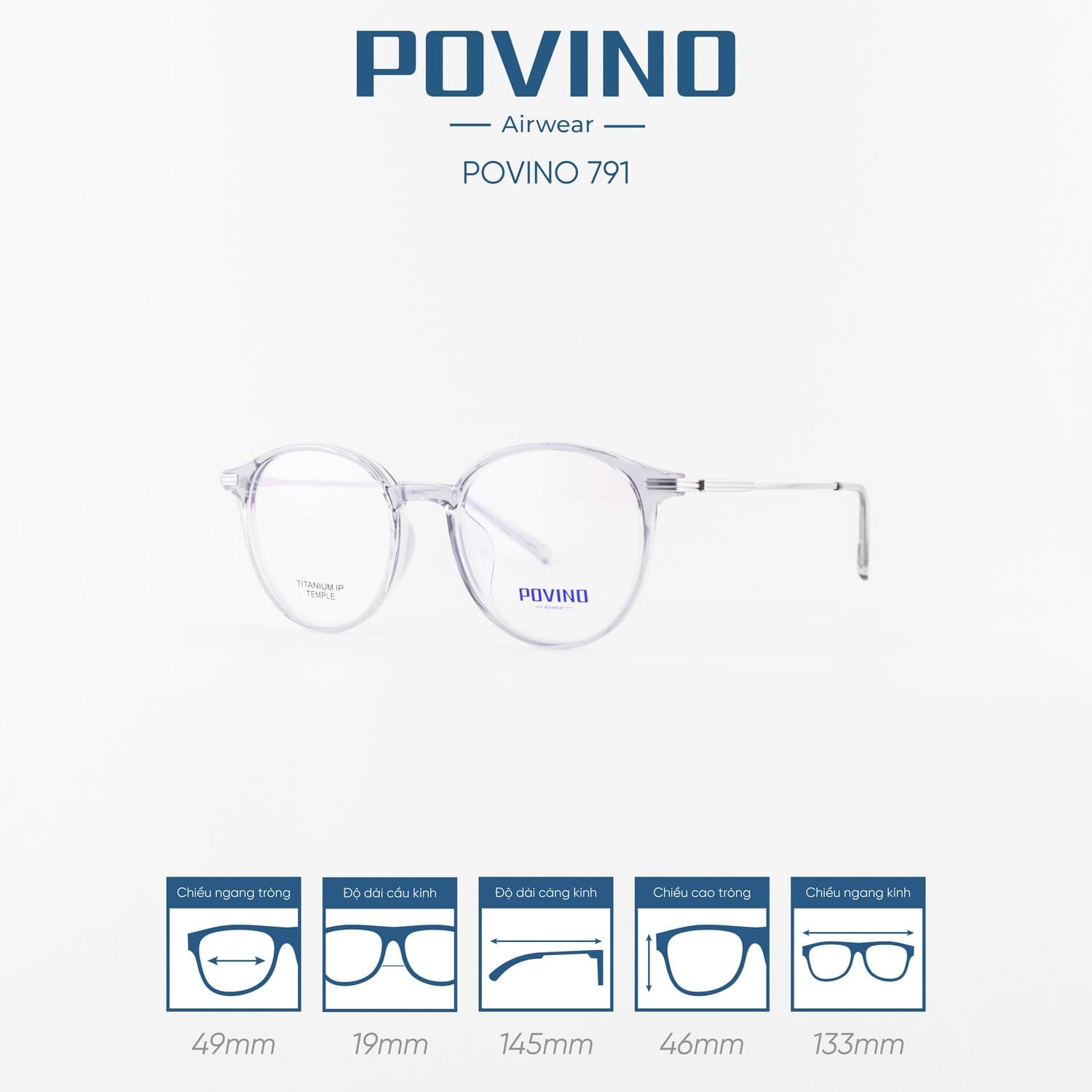 Gọng kính POVINO PO791 - Ảnh 11