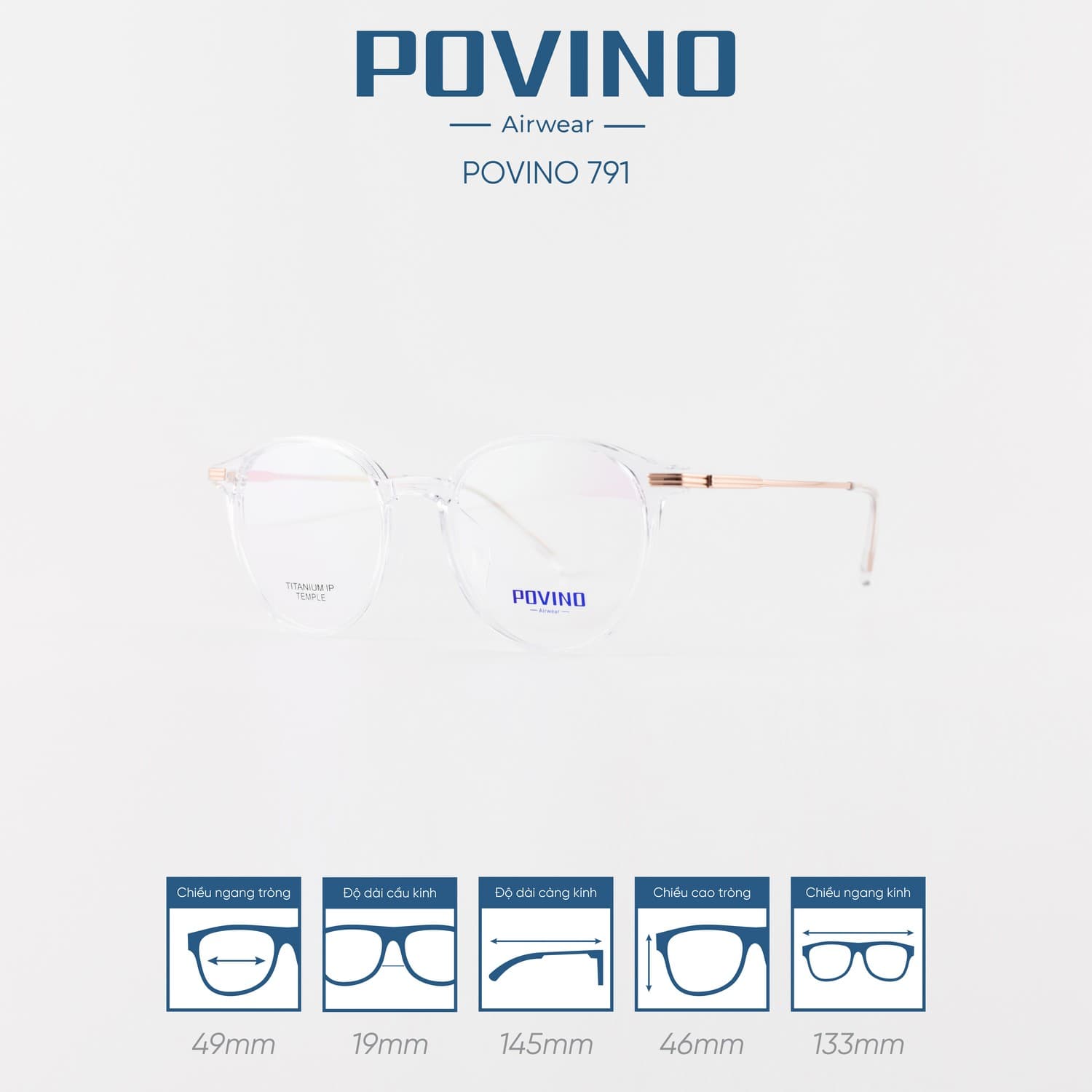 Gọng kính POVINO PO791 - Ảnh 10