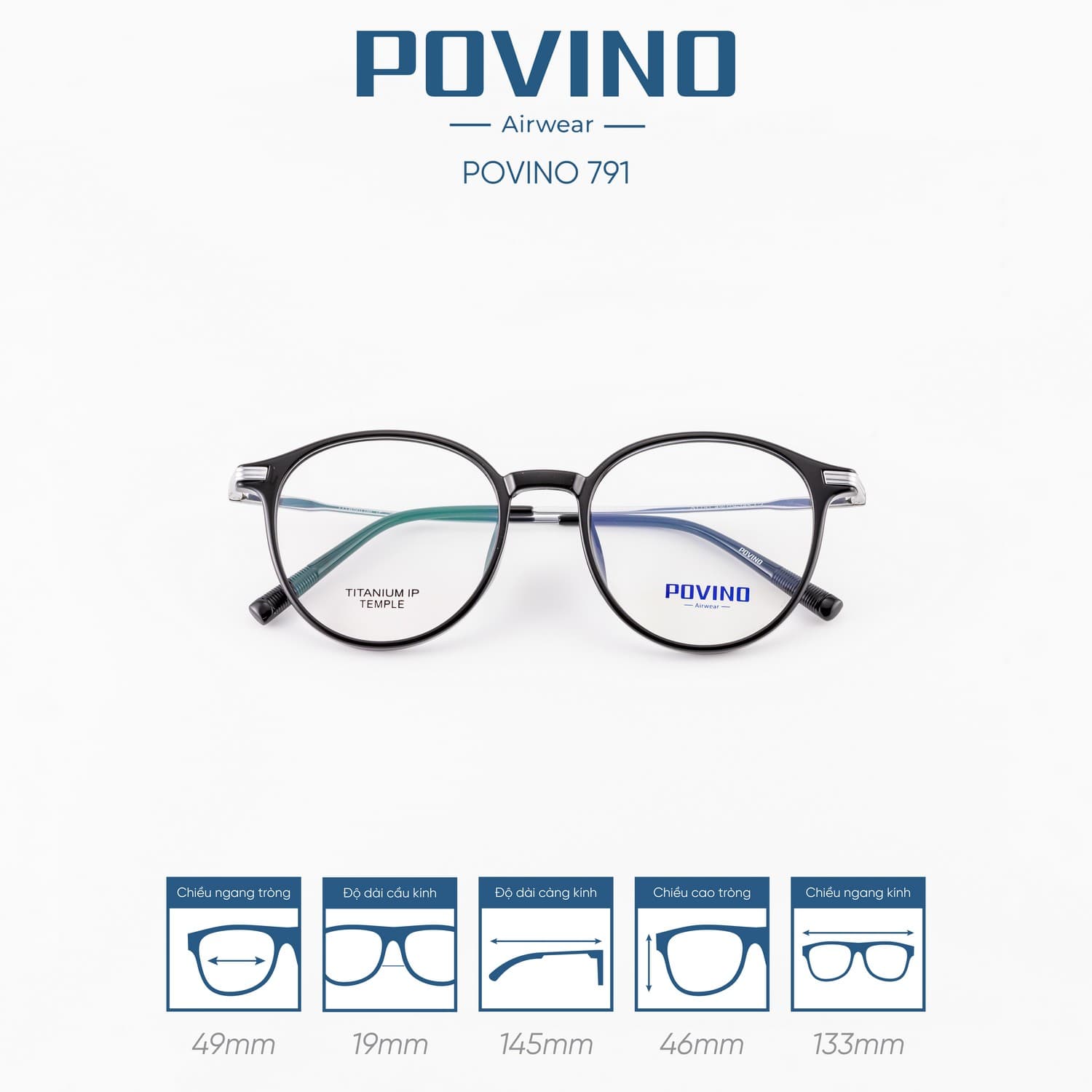 Gọng kính POVINO PO791 - Ảnh 9