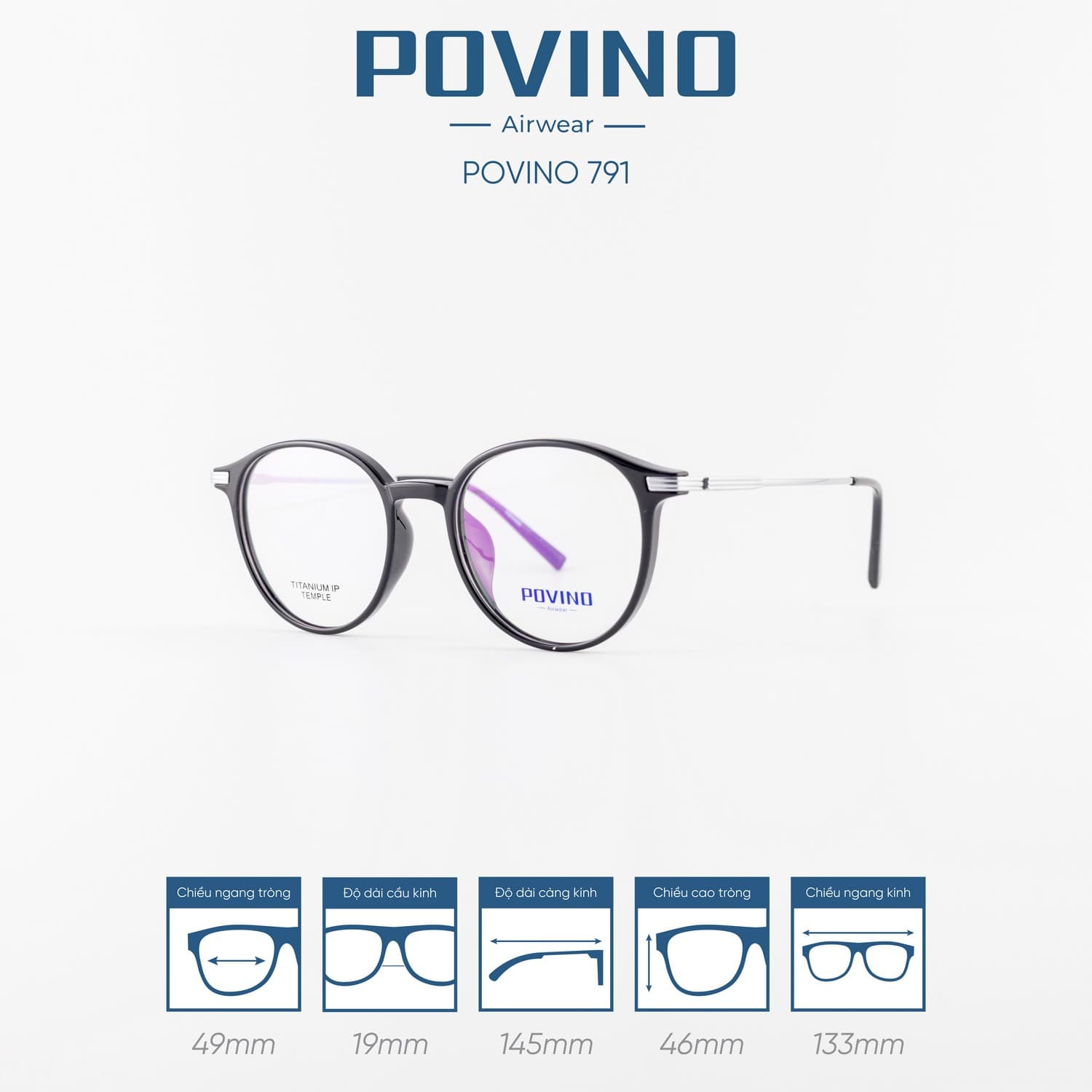 Gọng kính POVINO PO791 - Ảnh 7