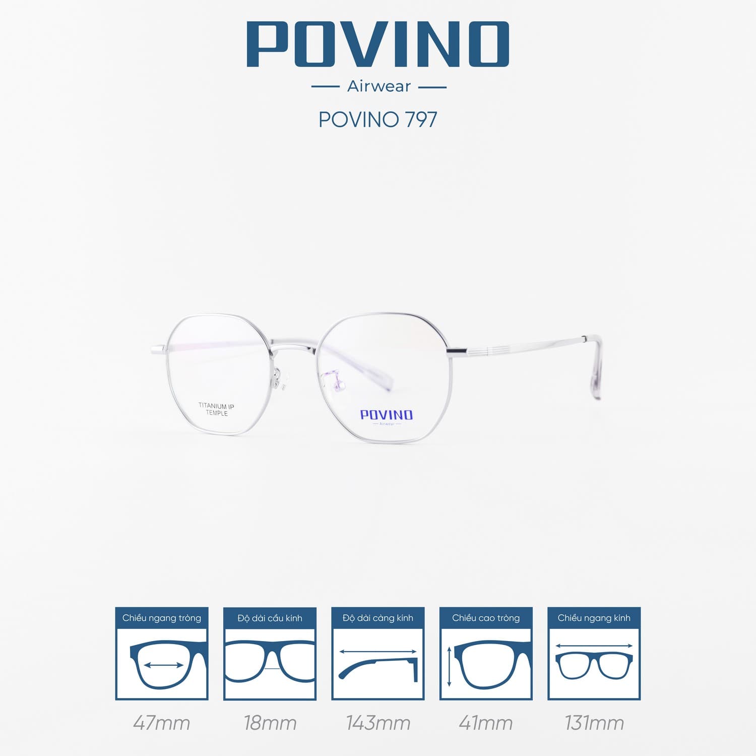 Gọng kính POVINO PO797 - Ảnh 6