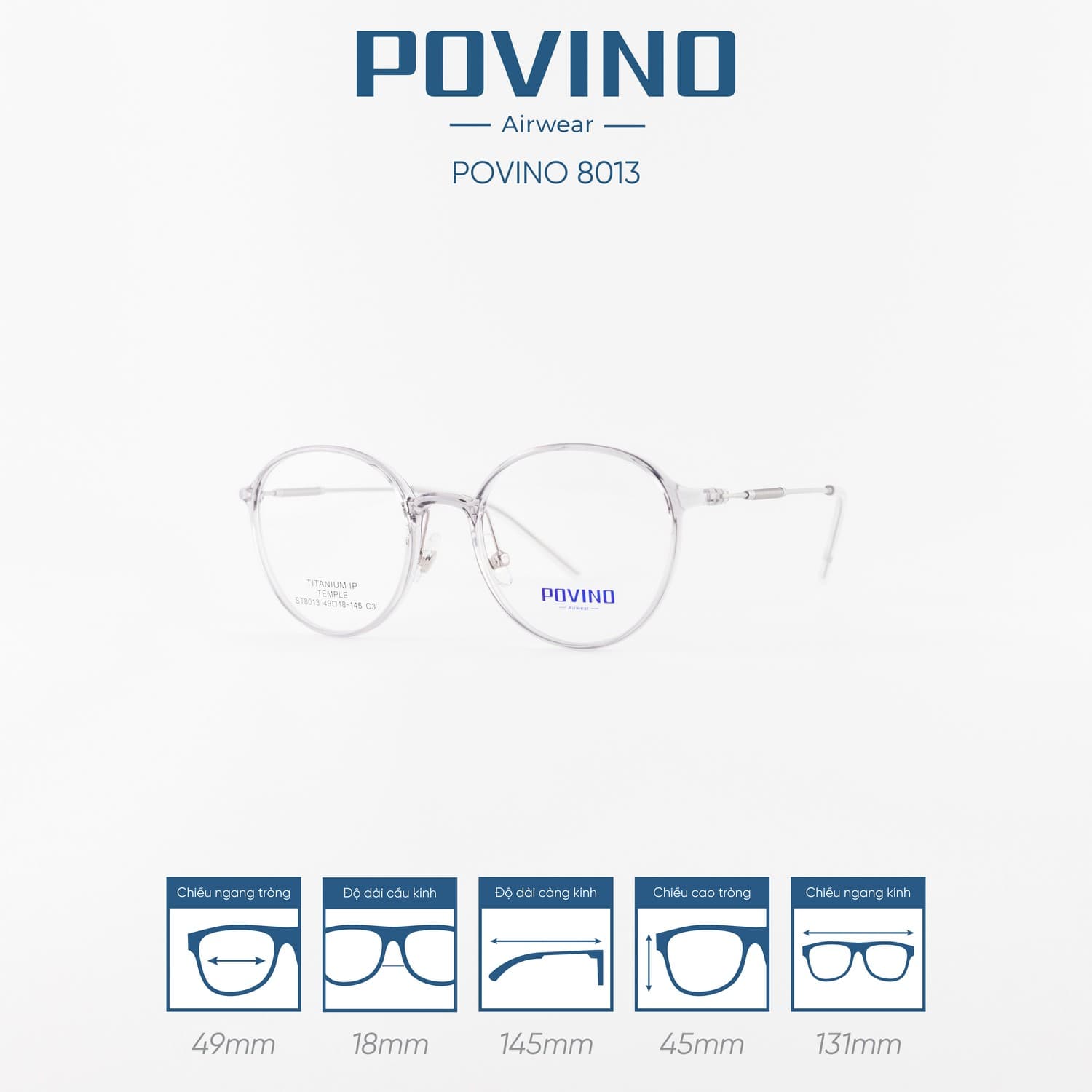 Gọng kính POVINO PO8013 - Ảnh 11