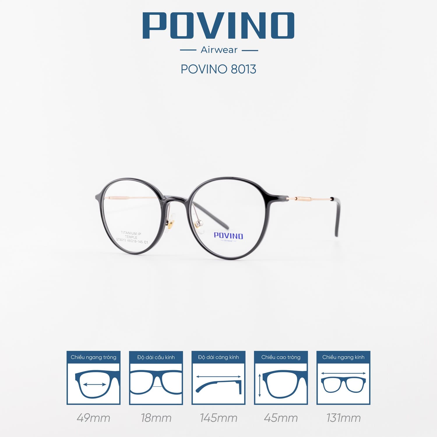 Gọng kính POVINO PO8013 - Ảnh 9