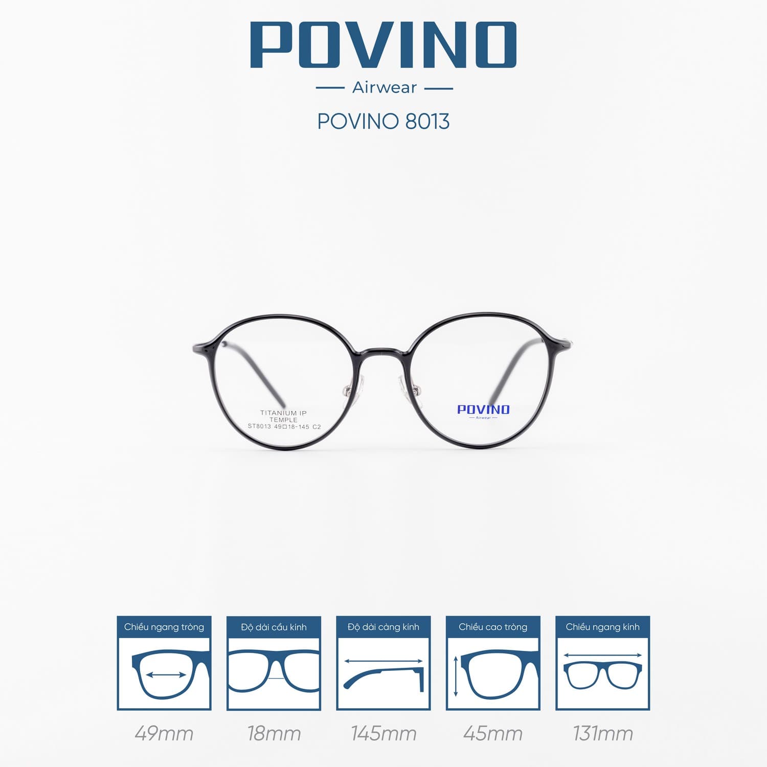 Gọng kính POVINO PO8013 - Ảnh 1