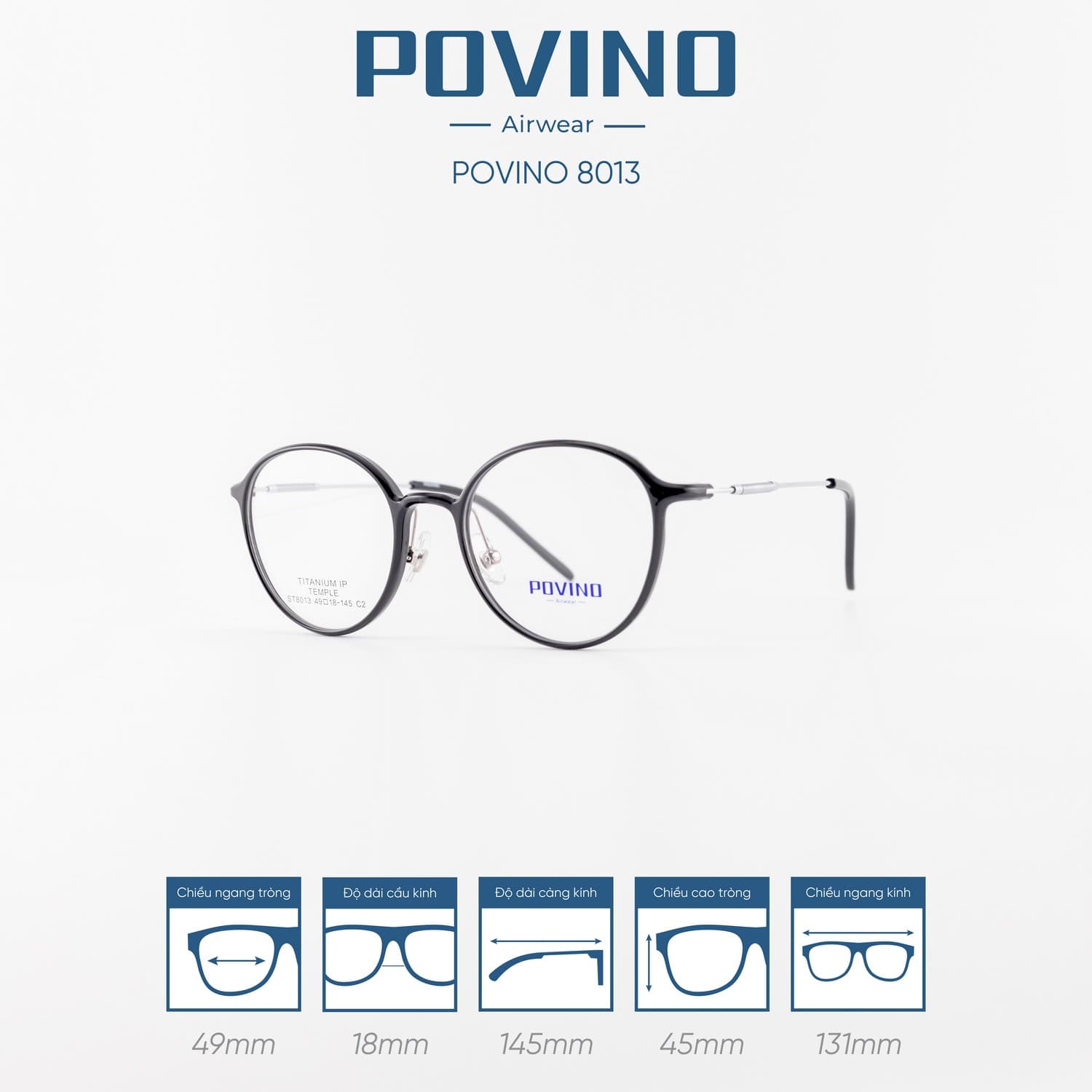 Gọng kính POVINO PO8013 - Ảnh 6