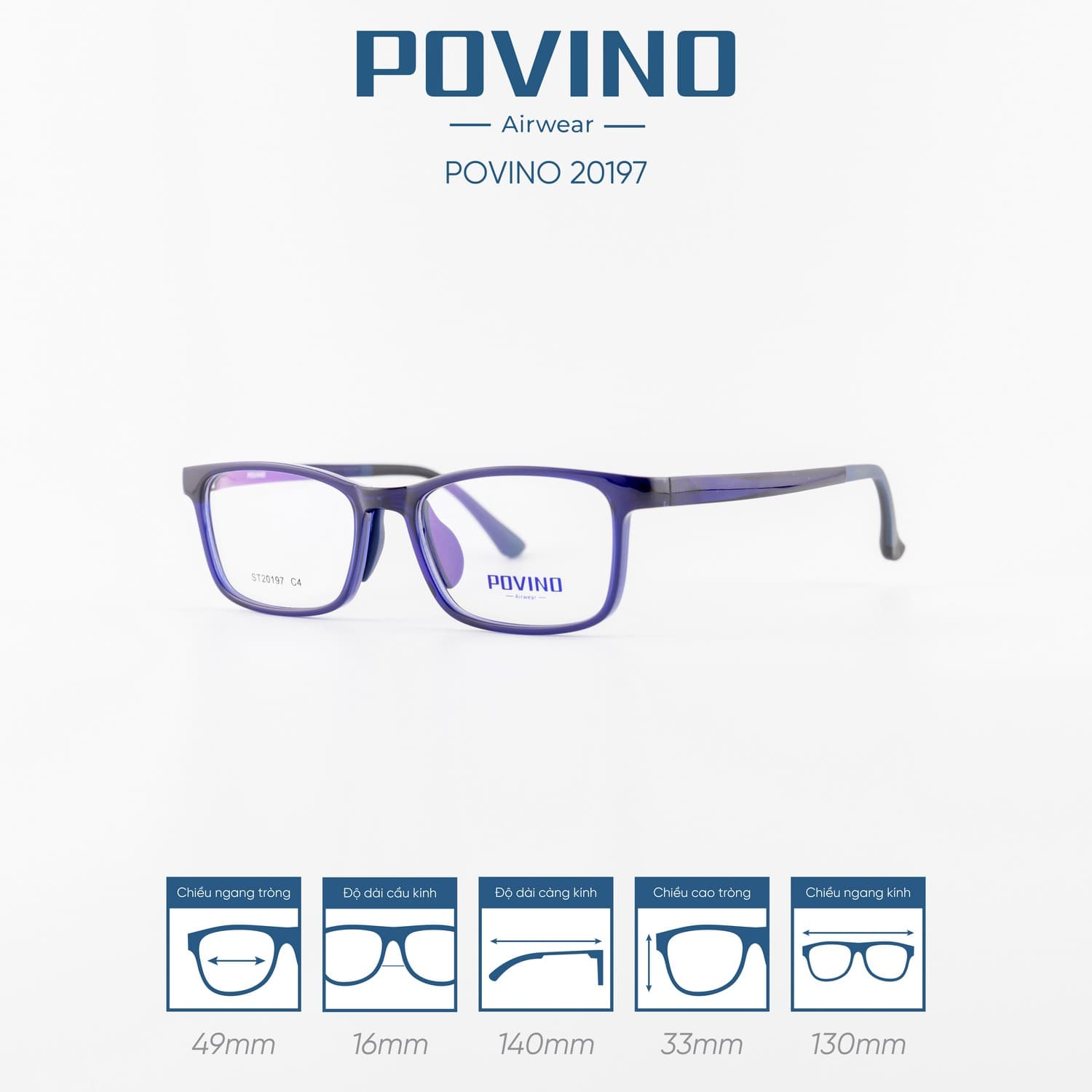 Gọng kính POVINO PO20197 - Ảnh 10