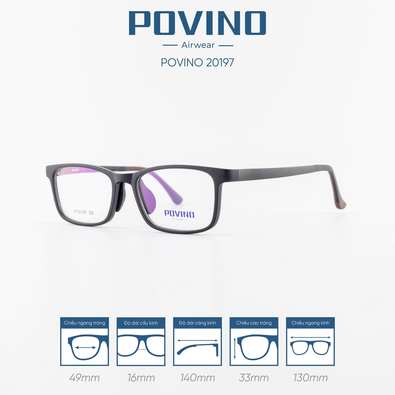 Gọng kính POVINO PO20197 - Ảnh 9