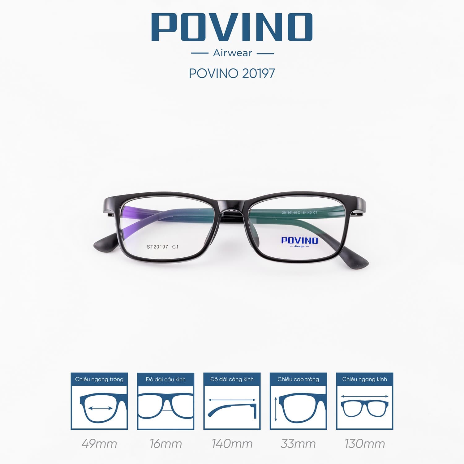 Gọng kính POVINO PO20197 - Ảnh 8