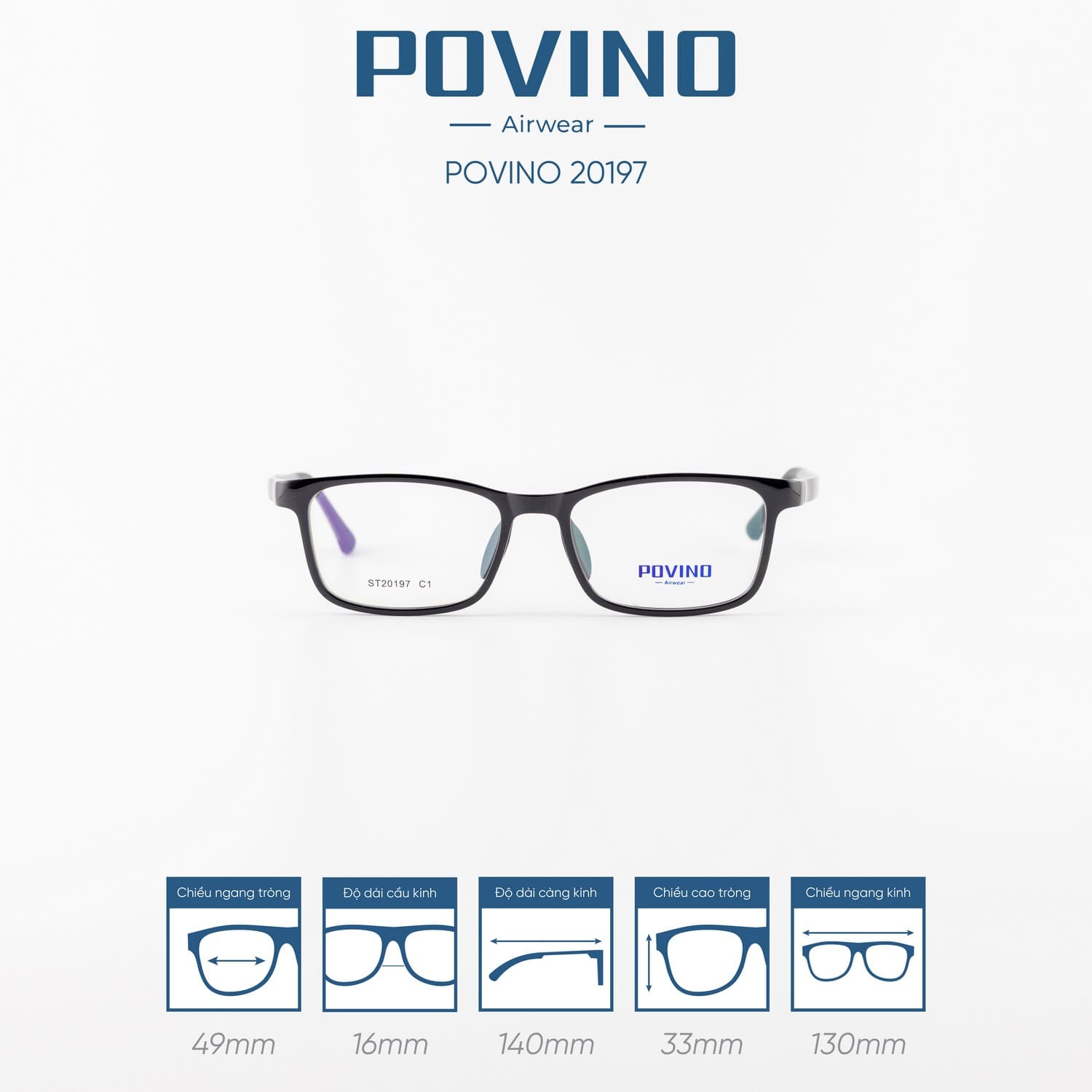 Gọng kính POVINO PO20197 - Ảnh 1