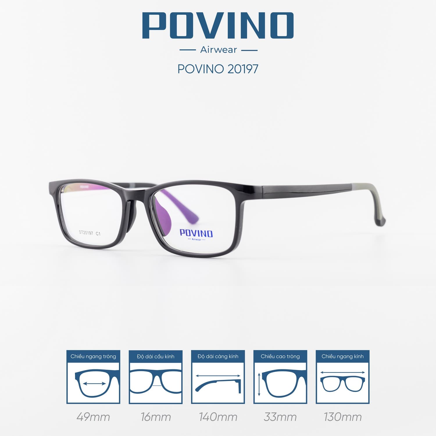 Gọng kính POVINO PO20197 - Ảnh 6