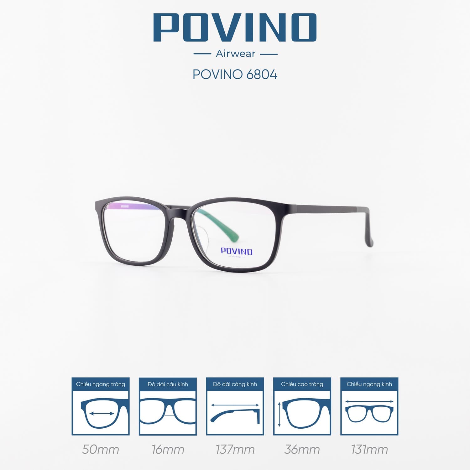 Gọng kính POVINO PO6804 - Ảnh 6