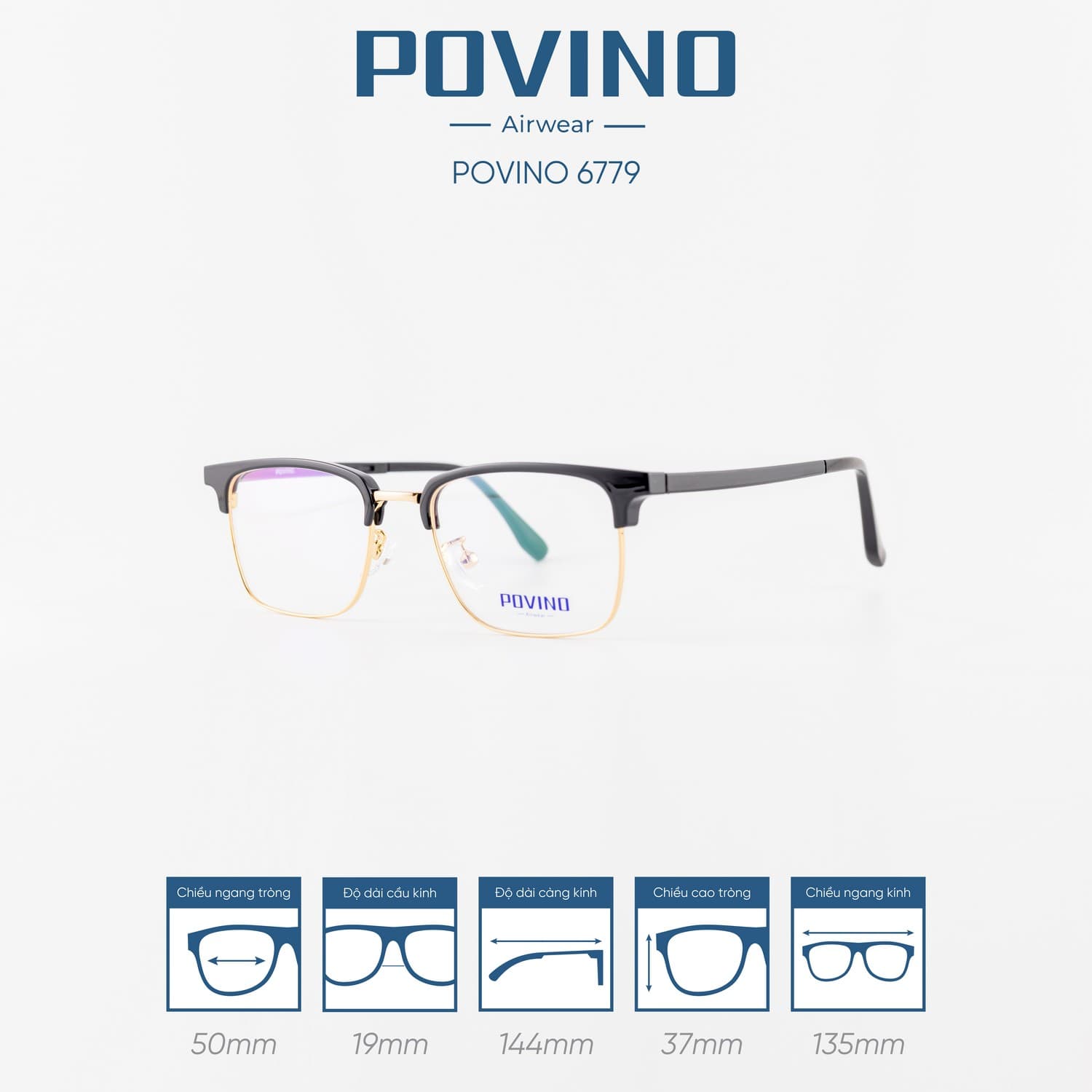 Gọng kính POVINO PO6804 - Ảnh 11