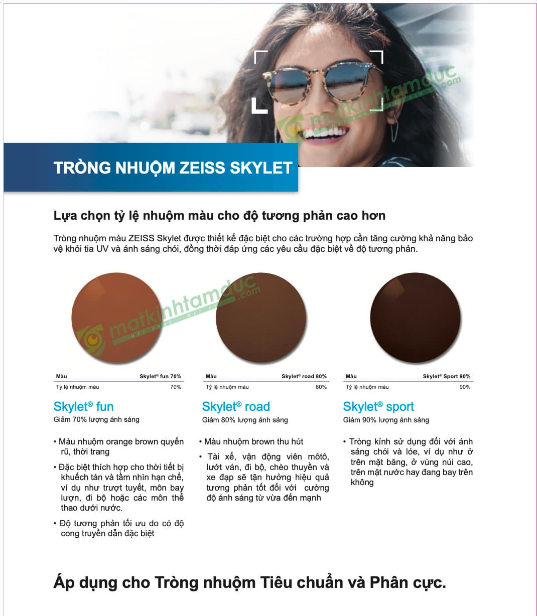 Tròng kính nhuộm màu ZEISS Duravision Sun UV - Ảnh 4