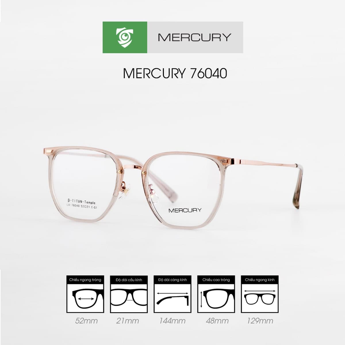 Gọng kính MERCURY 76040 - Ảnh 9