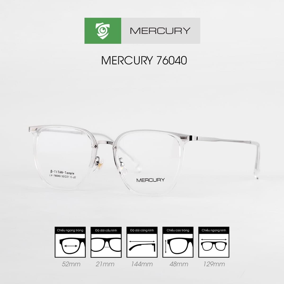 Gọng kính MERCURY 76040 - Ảnh 8