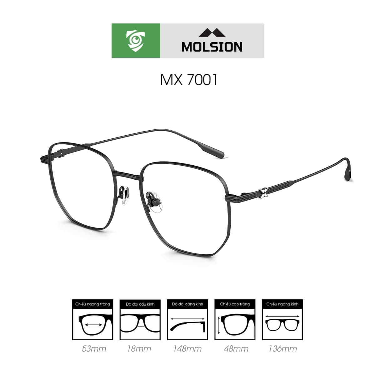 Gọng kính MOLSION MX7001 - Ảnh 2