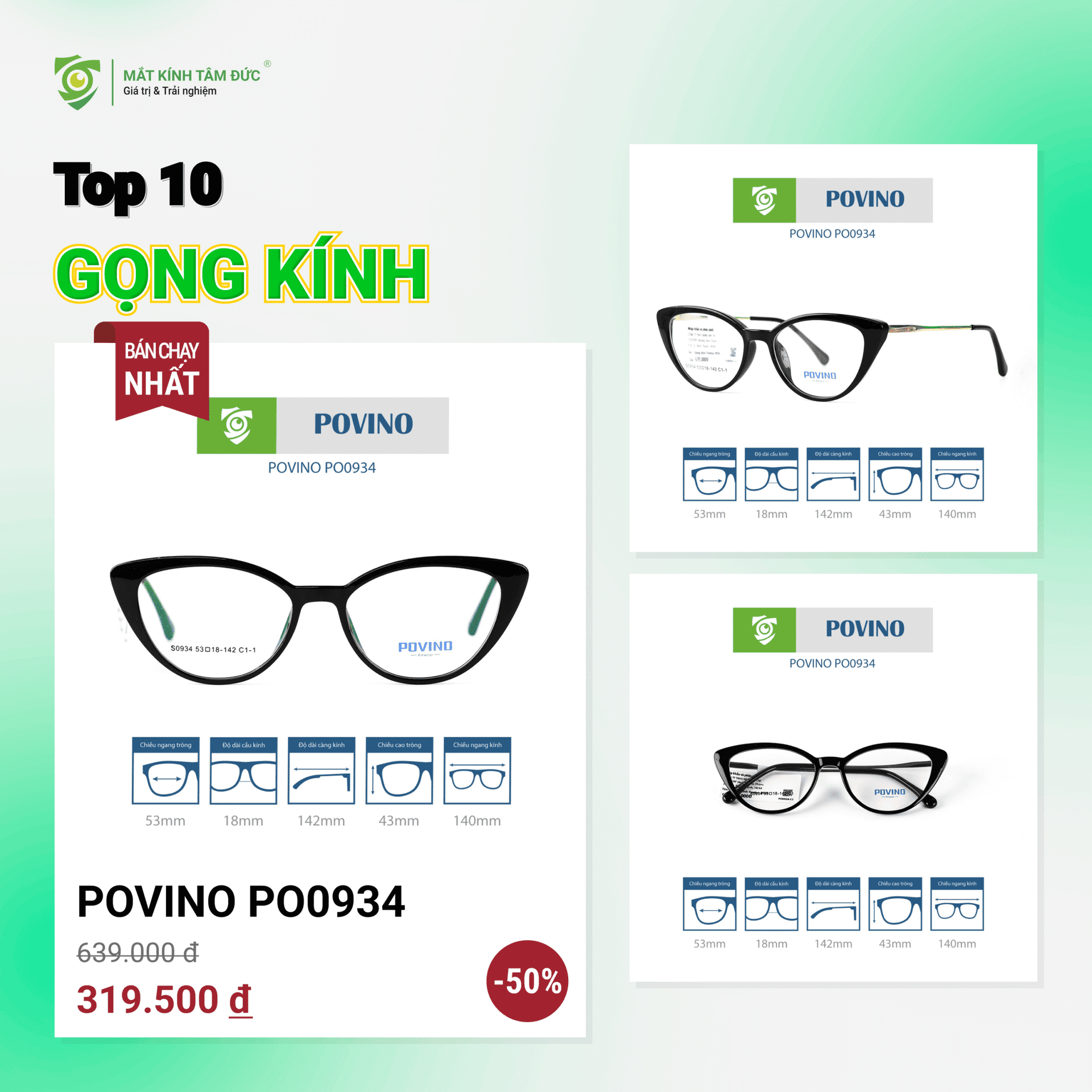 Gọng kính POVINO PO0934 - Ảnh 2