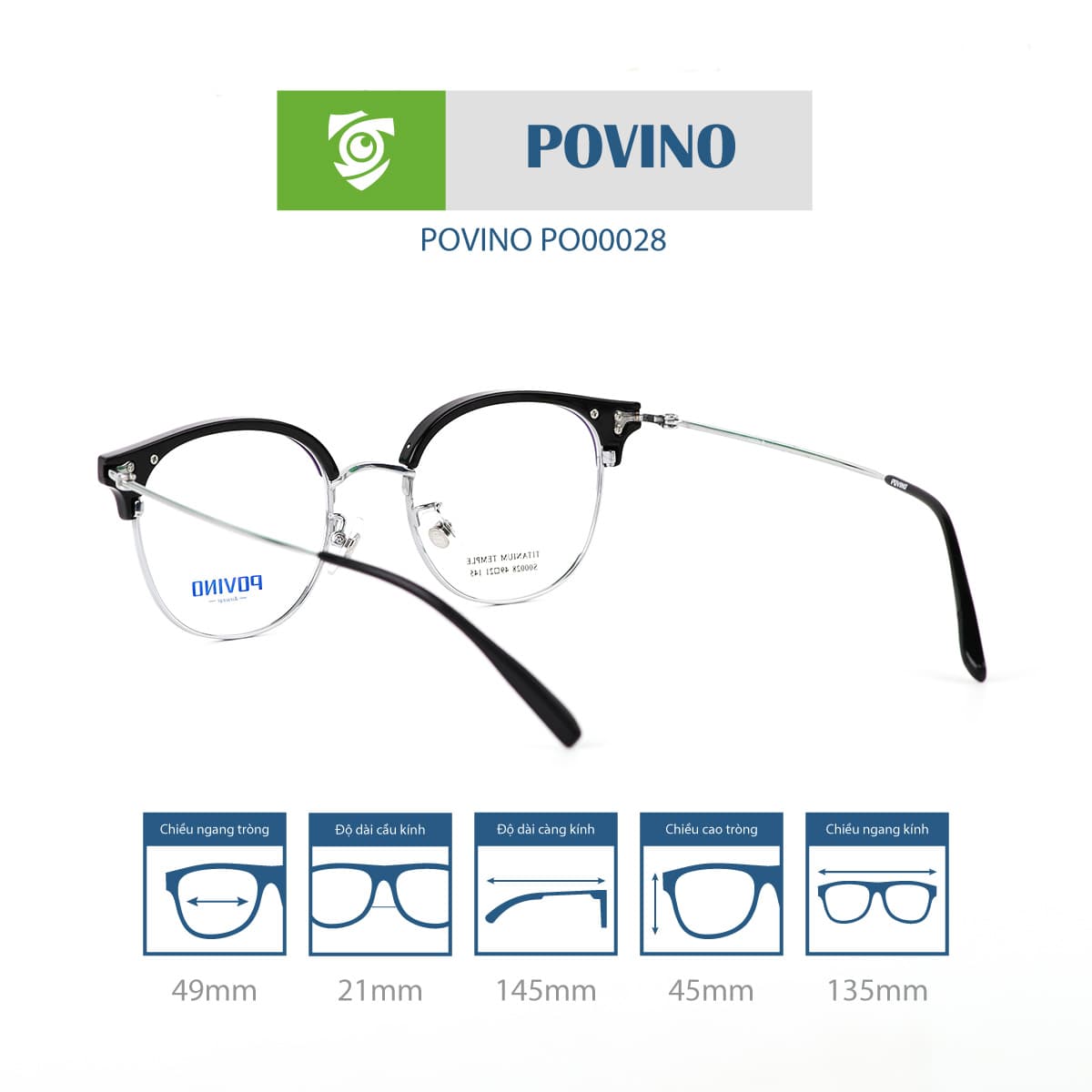 Gọng kính POVINO PO00028 - Ảnh 11