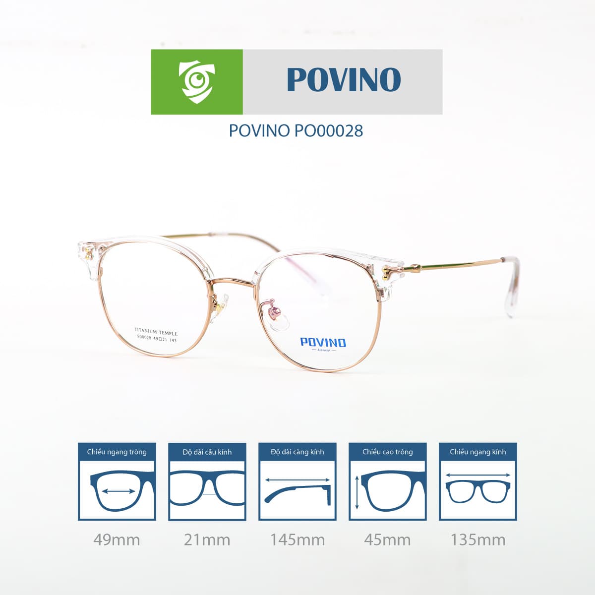 Gọng kính POVINO PO00028 - Ảnh 10