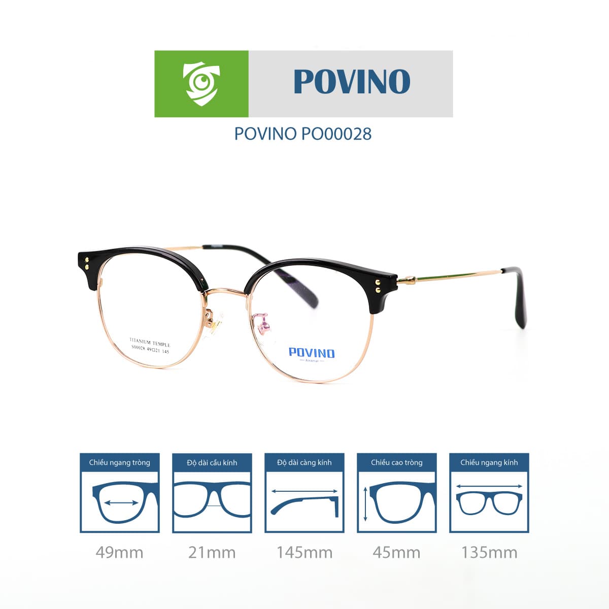 Gọng kính POVINO PO00028 - Ảnh 9