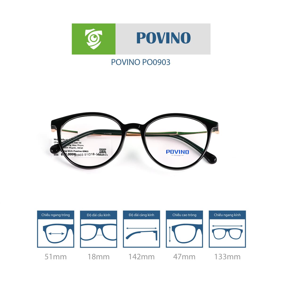 Gọng kính POVINO PO0903 - Ảnh 10