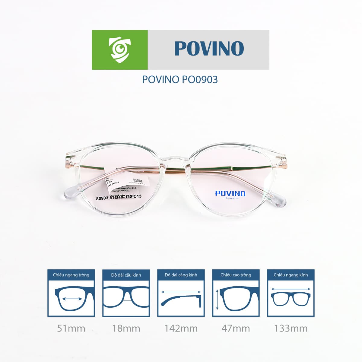 Gọng kính POVINO PO0903 - Ảnh 9