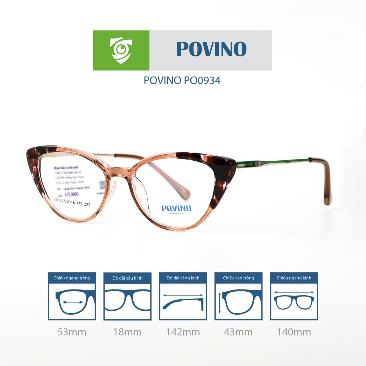 Gọng kính POVINO PO0934 - Ảnh 21