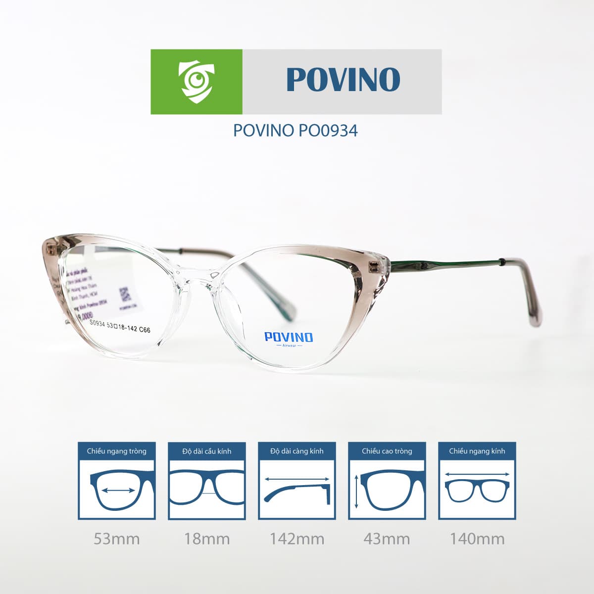 Gọng kính POVINO PO0934 - Ảnh 20