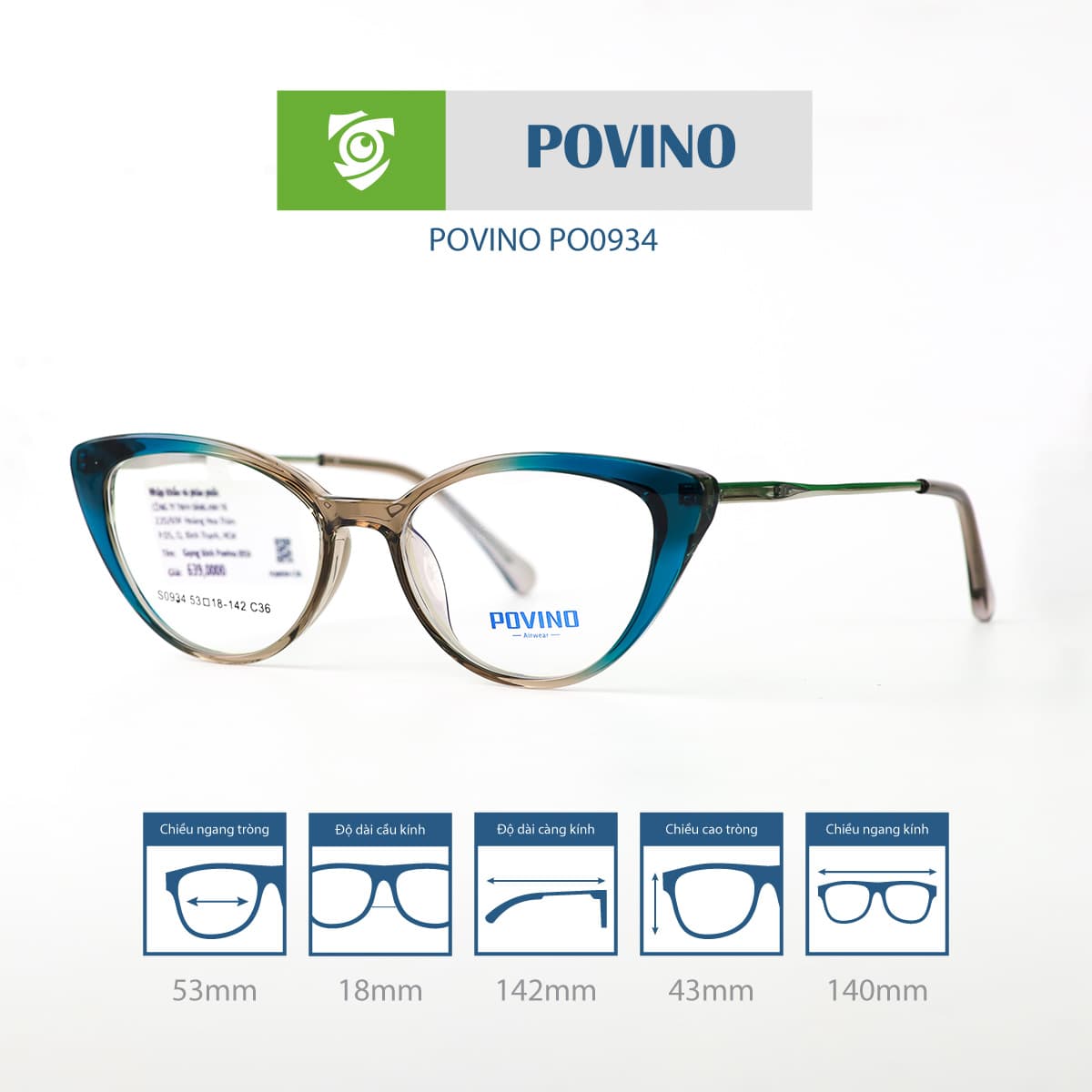 Gọng kính POVINO PO0934 - Ảnh 17