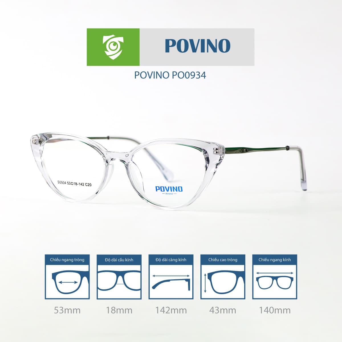 Gọng kính POVINO PO0934 - Ảnh 12