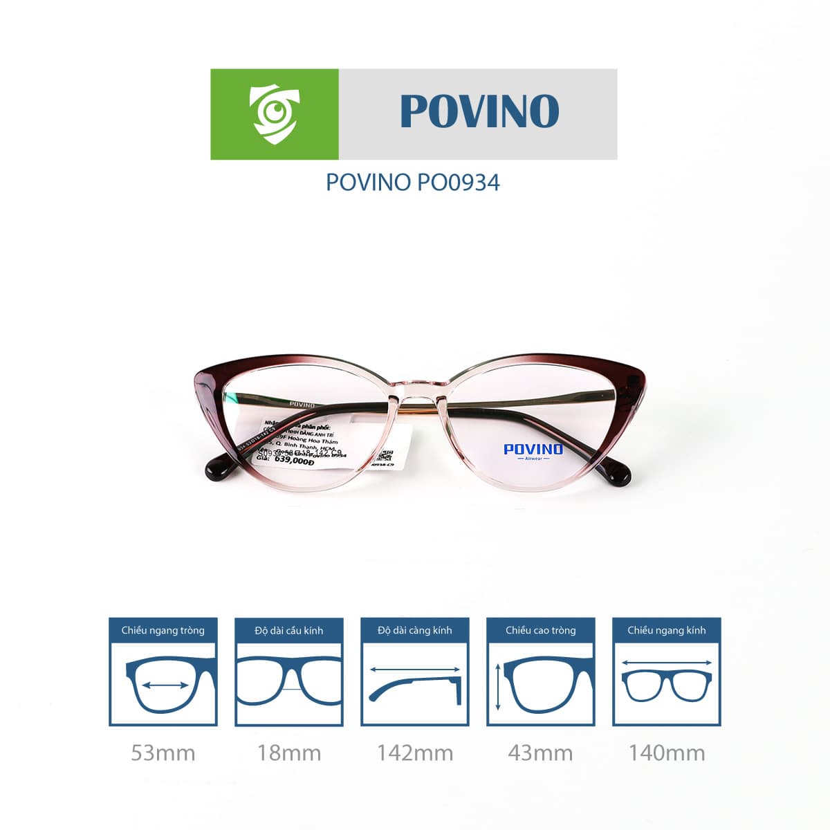 Gọng kính POVINO PO0934 - Ảnh 6