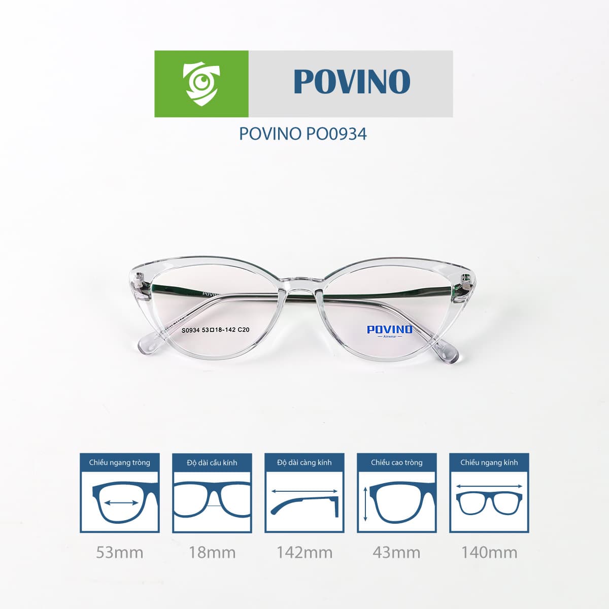 Gọng kính POVINO PO0934 - Ảnh 8