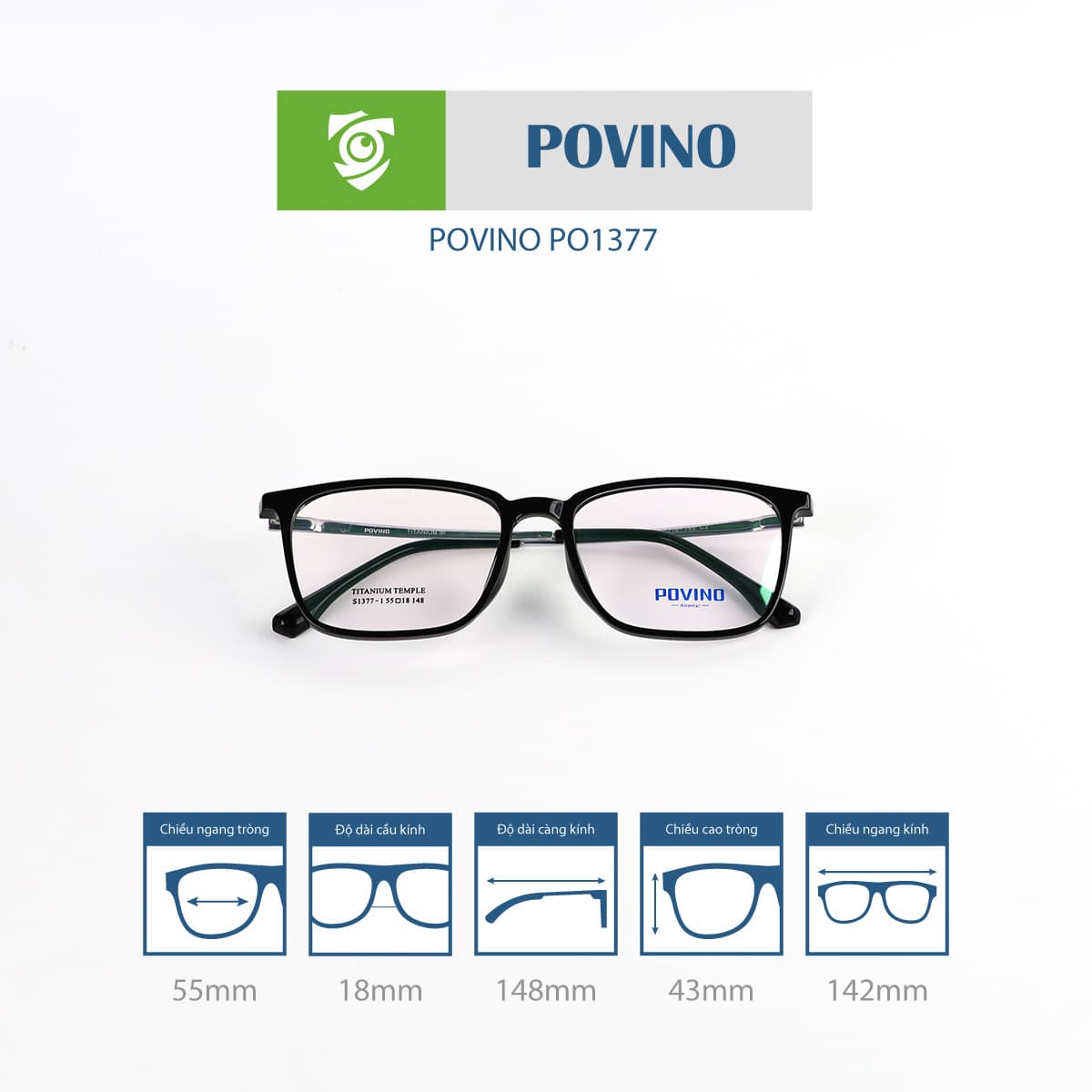Gọng kính POVINO PO1377 - Ảnh 9
